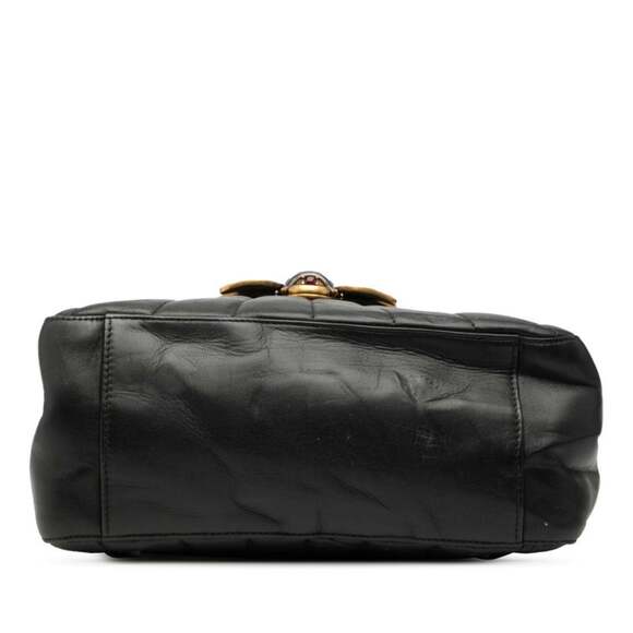 GUCCI Black Leather Bamboo Backpack - Picture 3 of 6